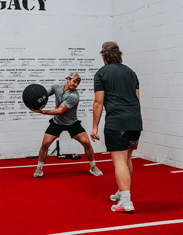 guy taking an online training class at Iron Performance Center